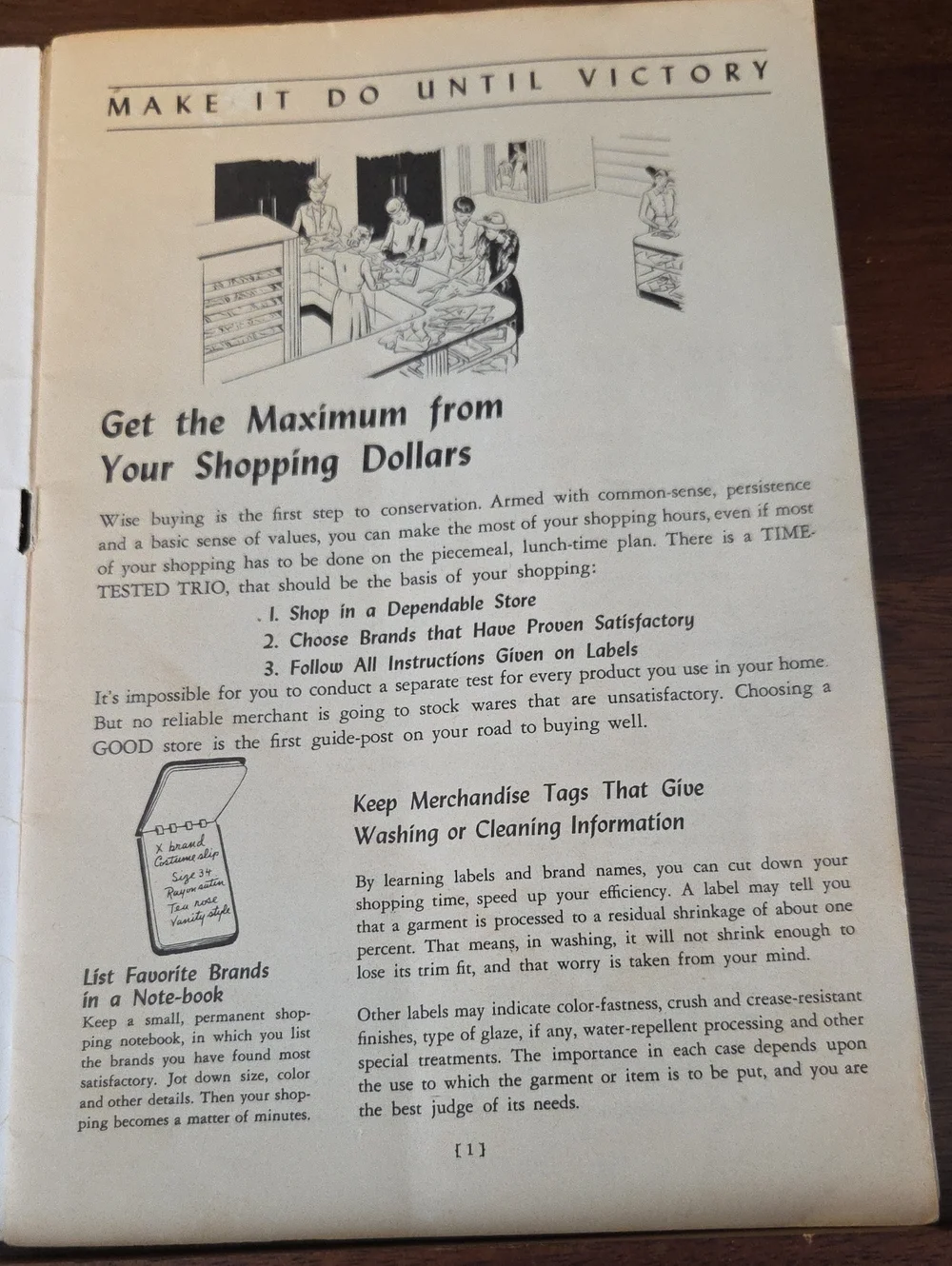 1943 Wartime Handbook - Make It Do Until Victory  Pulbication From Louisville Ky
